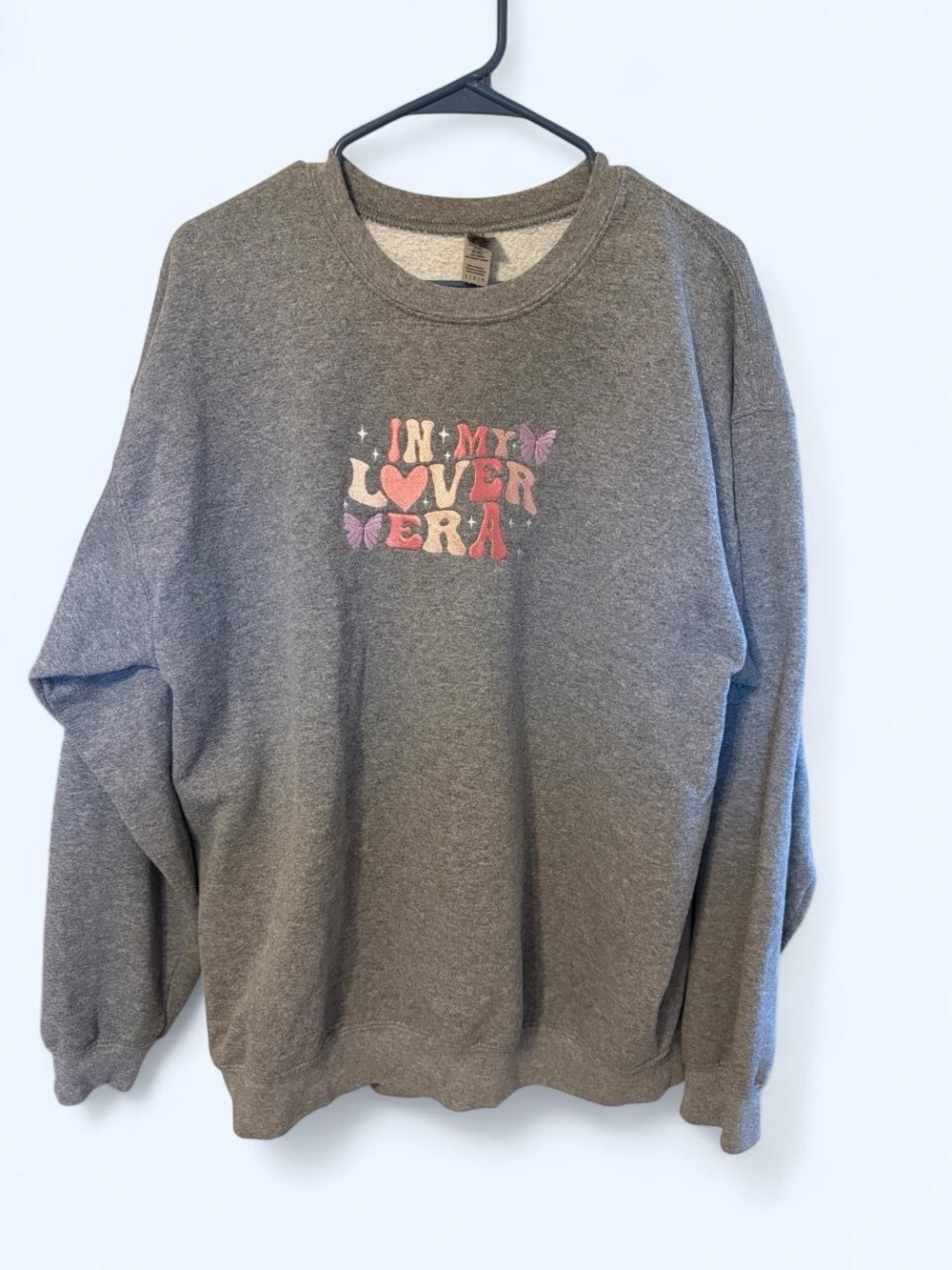 Gildan Grey Graphic Crewneck Sweatshirt - 'In My Lover Era'